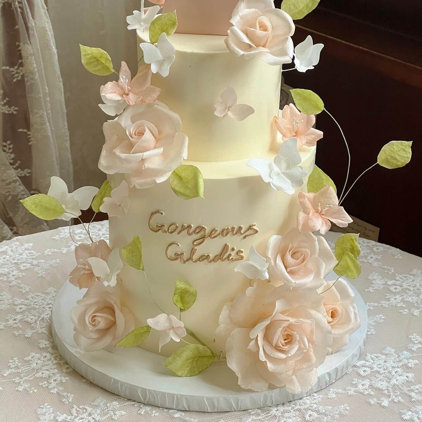 Wafer Roses & Butterflies