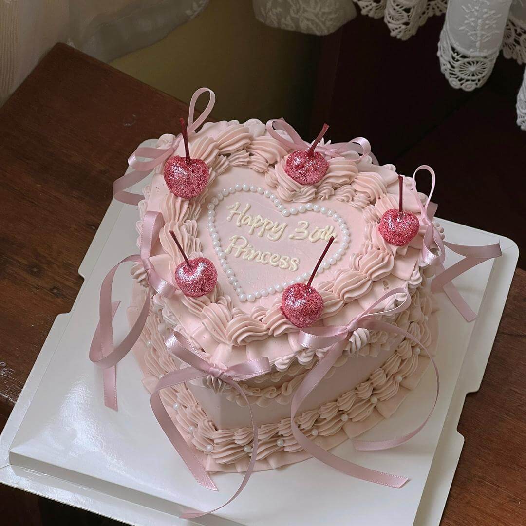 Vintage Glitter Cherry