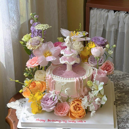 Wishing Well & Blooming Garden