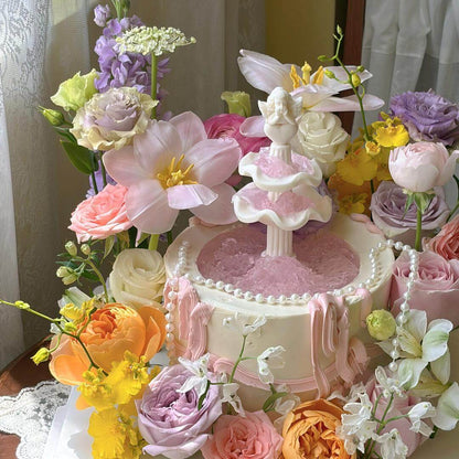 Wishing Well & Blooming Garden