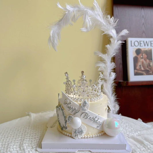 Vintage Crown & Feather
