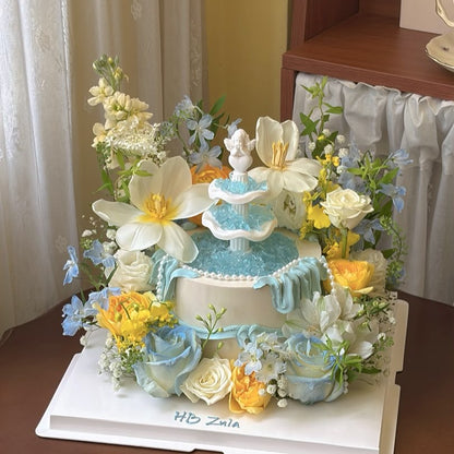 Wishing Well & Blooming Garden
